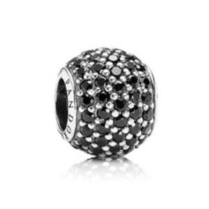 ⭐️Pandora Pave Sterling Silver and Black CZ Pave Lights Retired Charm⭐️